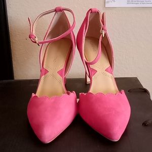 Pink pump strappy heels